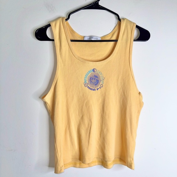 Daydreamer Records Ribbed Cotton Tank in Melon - Picture 3 of 9